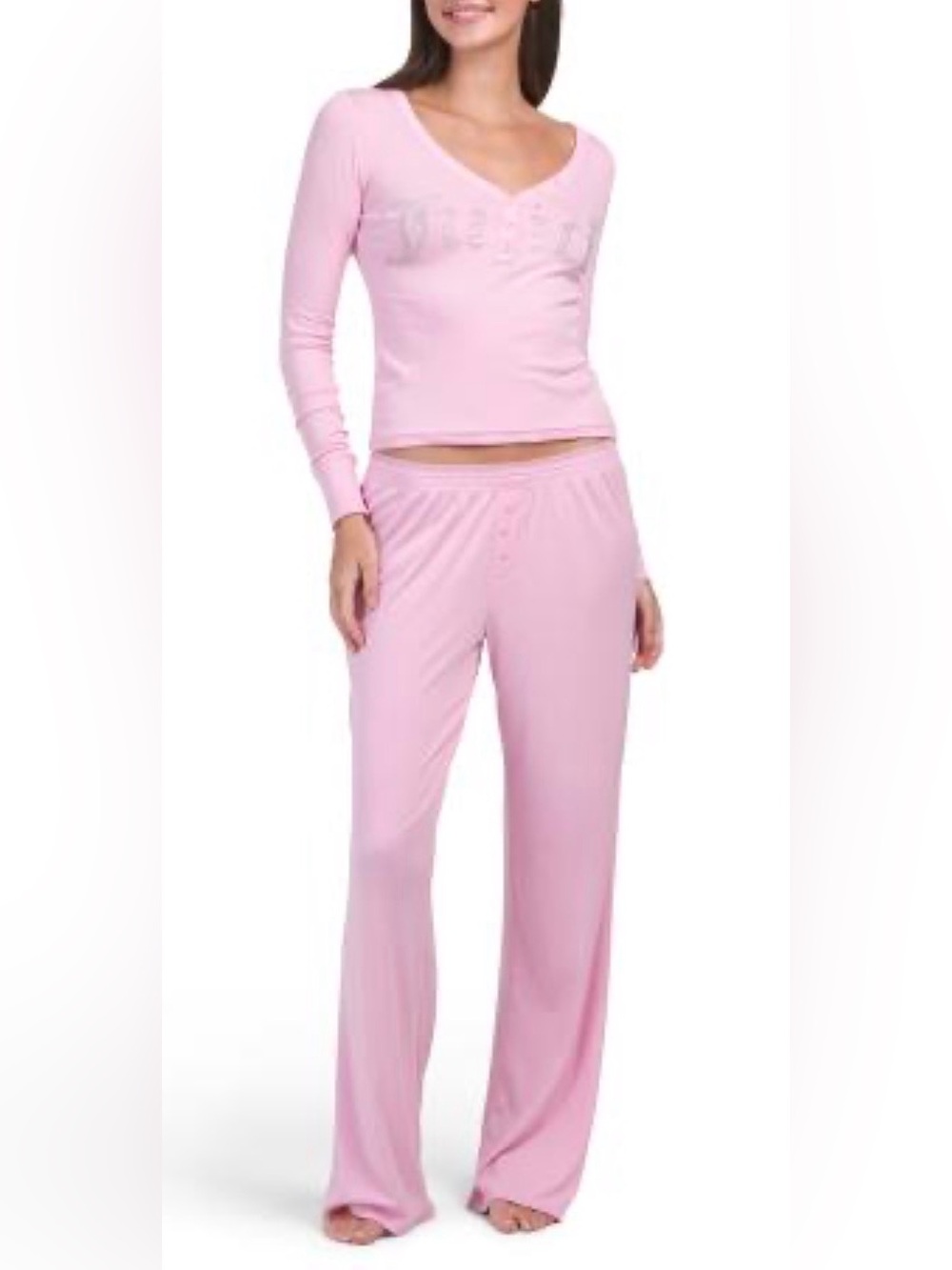 Juicy Couture Pink Rhinestone Logo Lounge Set w/ Pink JC Accessories NWT - Picture 3 of 9